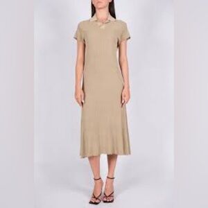 Burberry Tan Midi Dress